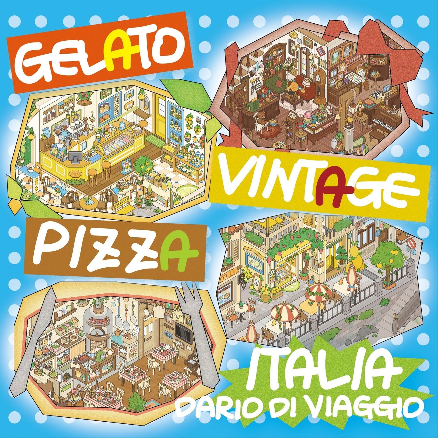 Italy Travel Diary-DIY 3D Miniature Scene Sticker