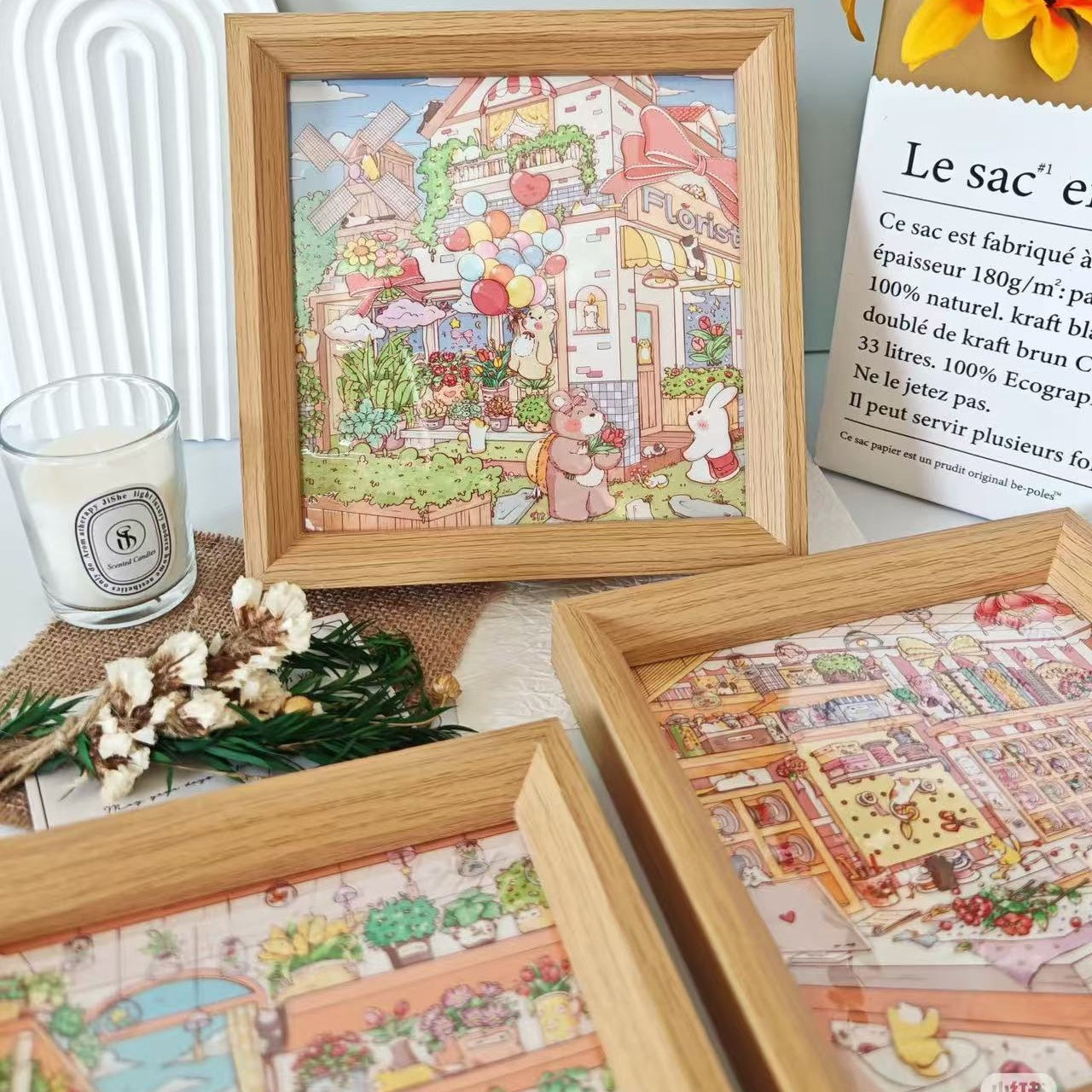 Flower Shop Series-DIY 3D Miniature Scene Sticker
