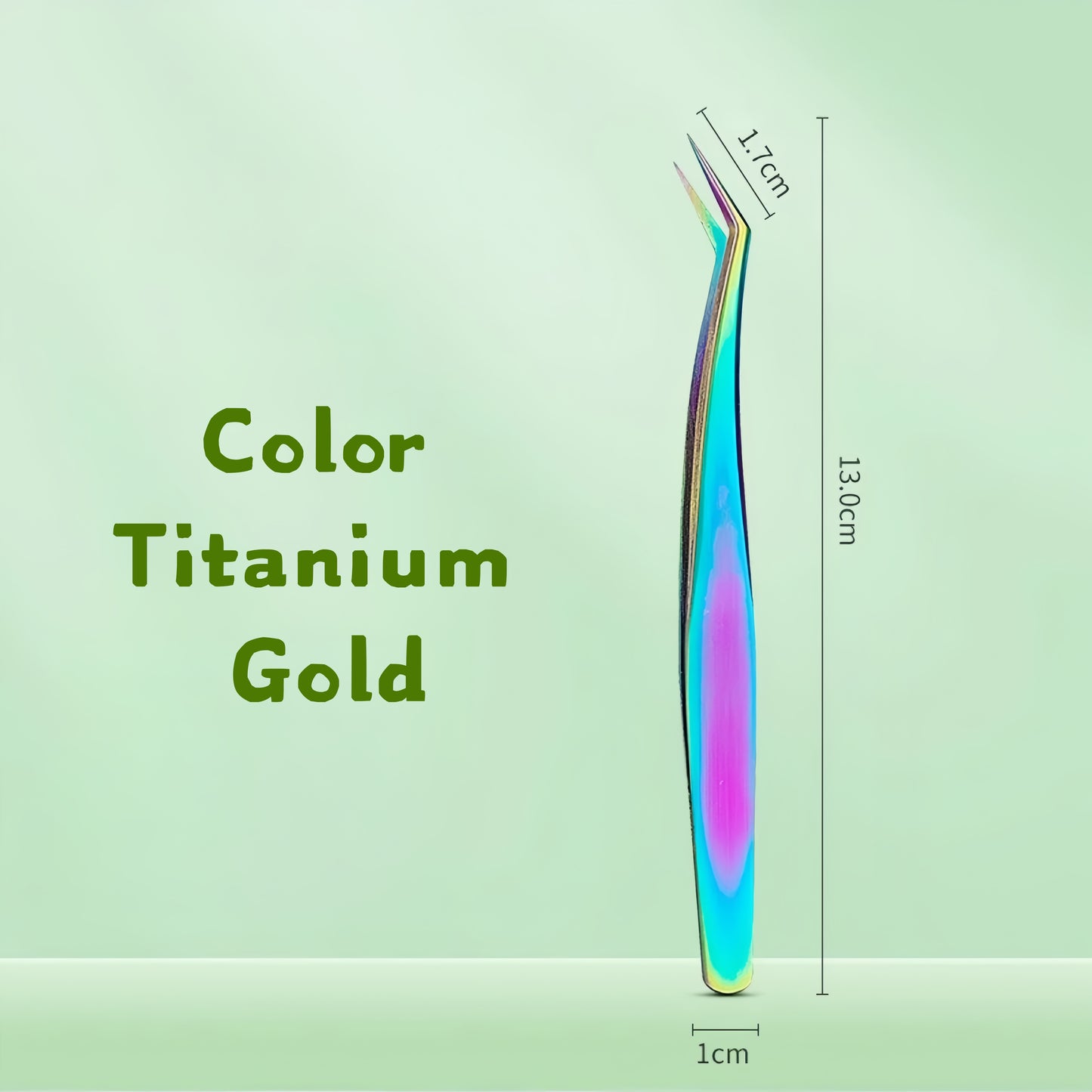 Color Titanium Gold Feather Sticker Tweezers