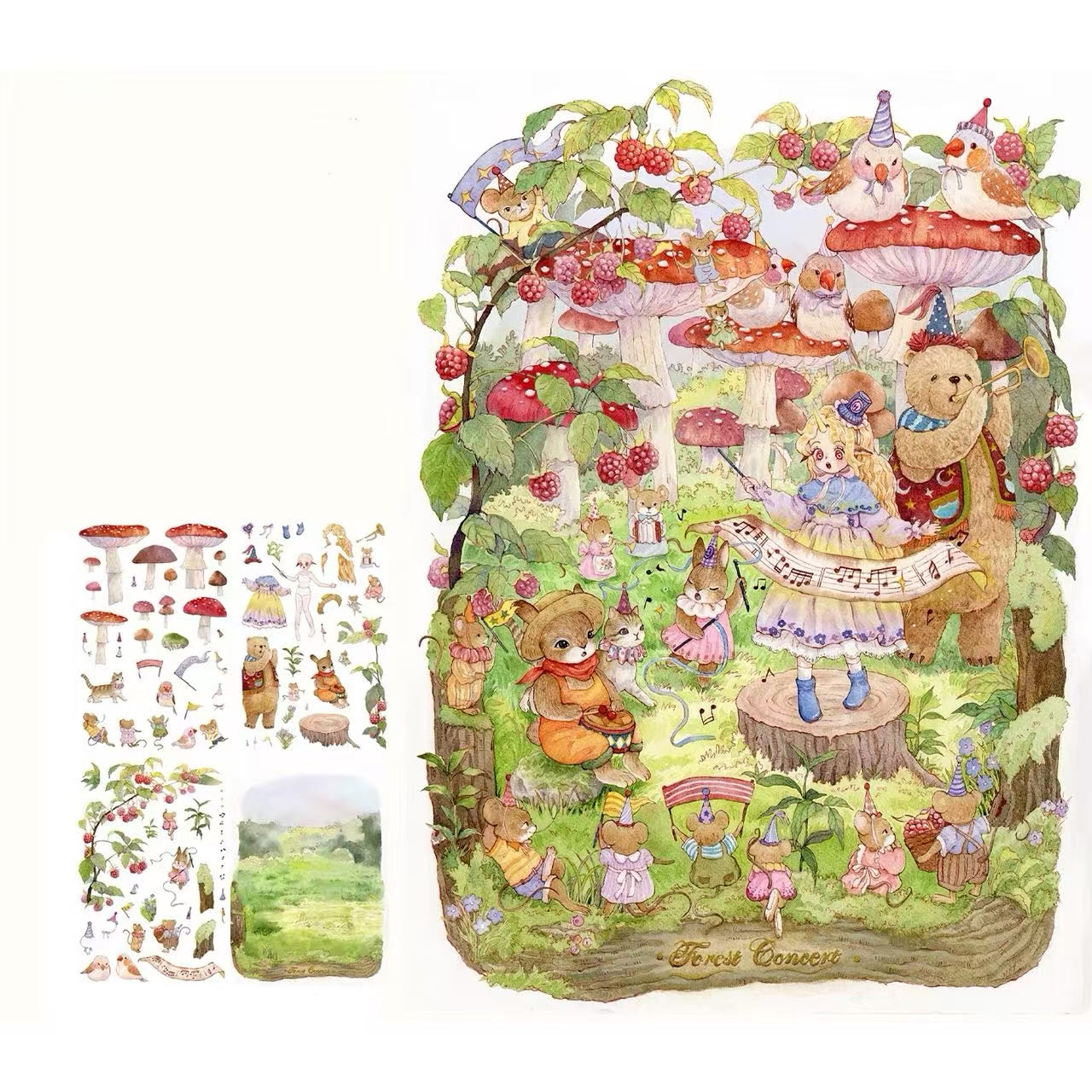 Bunny Land-3D Miniature Scene Sticker