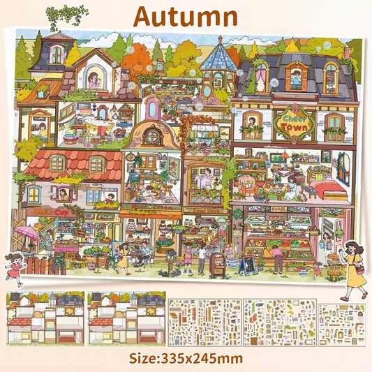 Room Seasons-DIY 3D Miniature Sticker Scene