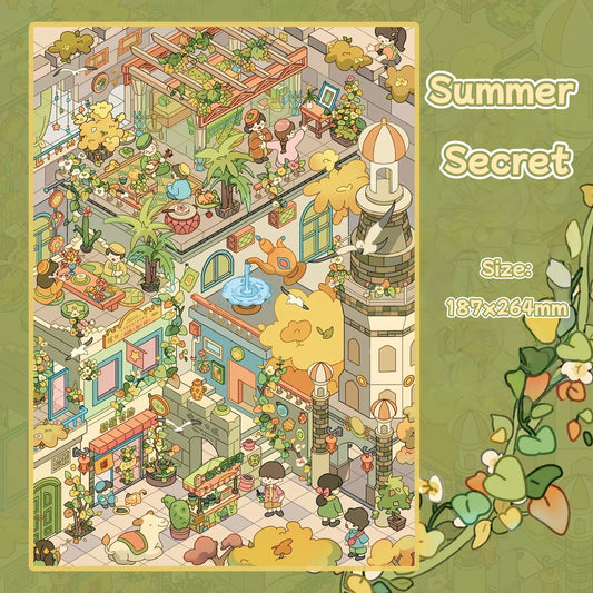 Letters of Seasons-DIY 3D Miniature Scene Sticker
