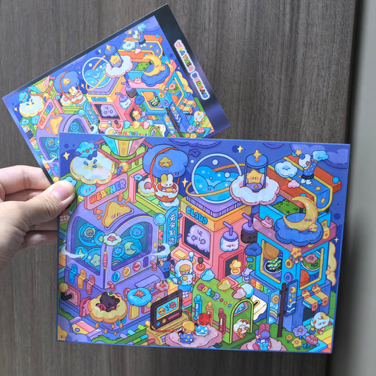 Milky Dreamland-DIY 3D Miniature Scene Sticker