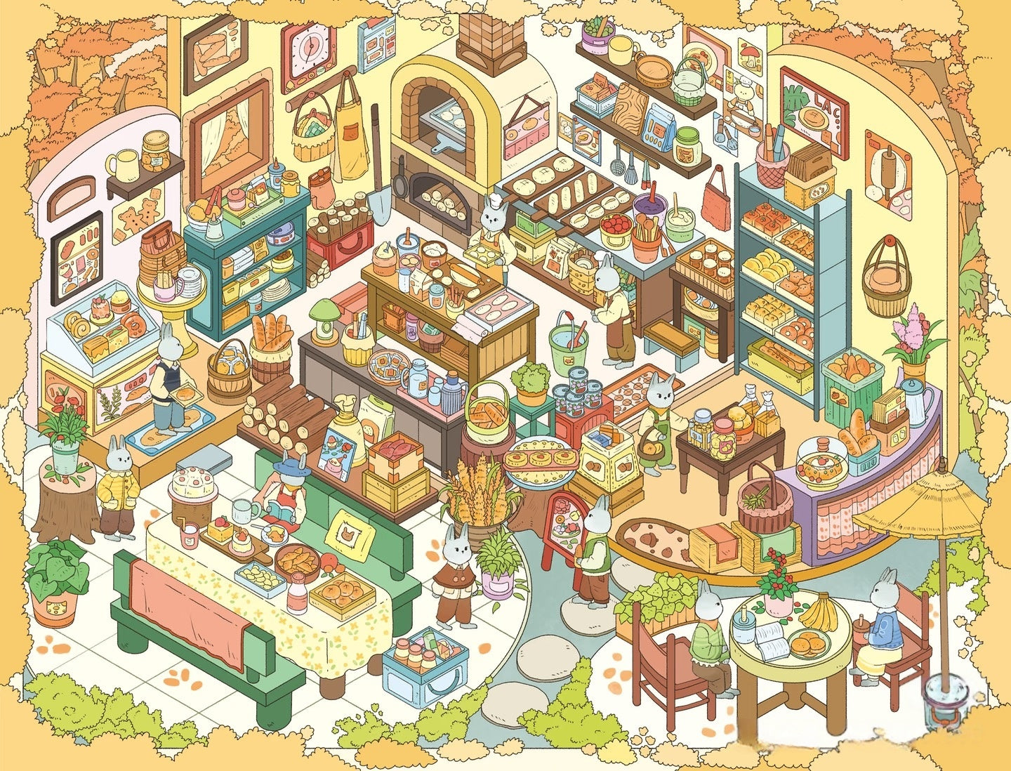 Autumn Baking House-DIY 3D Miniature Scene Sticker