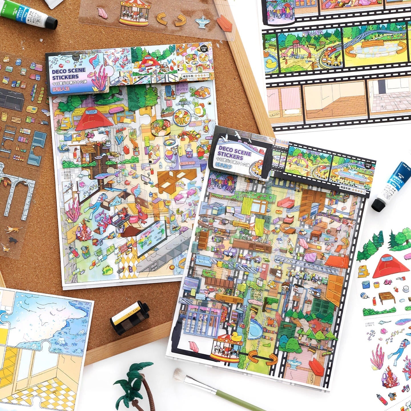 Puzzle Life|City Stroll-DIY 3D Miniature Scene Sticker