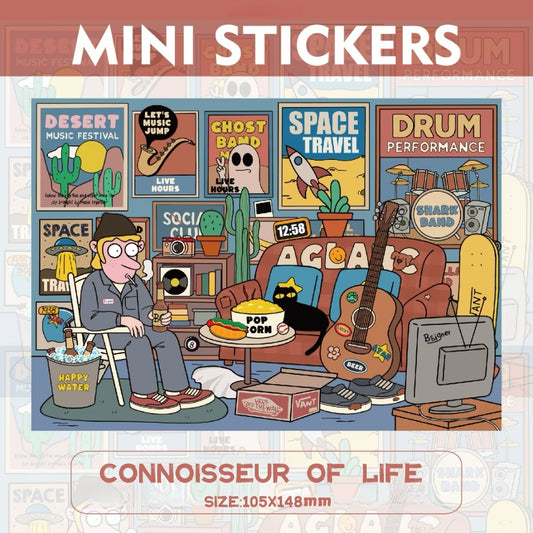 Modern Youth-3D Miniature Scene Sticker (4 PCS)