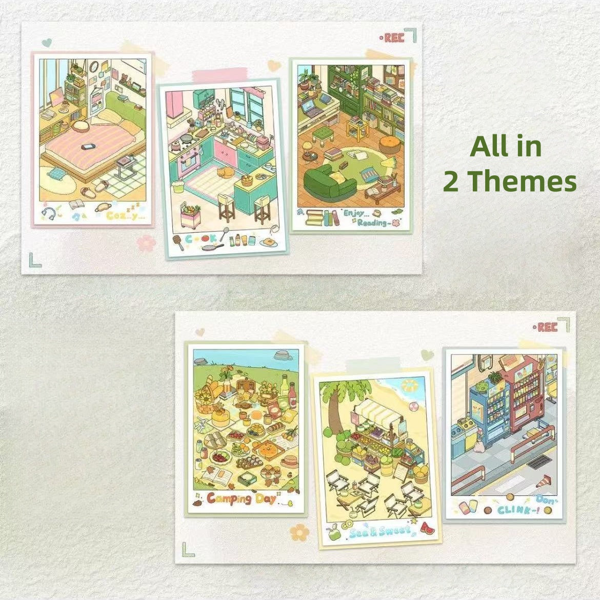 Stay at Home|Go Hiking-DIY 3D Miniature Scenes Stickers