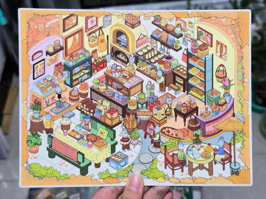 Autumn Baking House-DIY 3D Miniature Scene Sticker