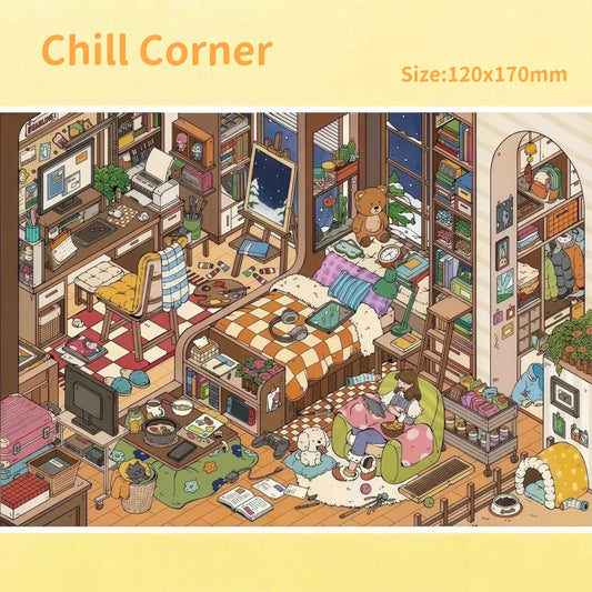 Cozy Corner|Chill Corner-DIY 3D Miniature Scene Sticker