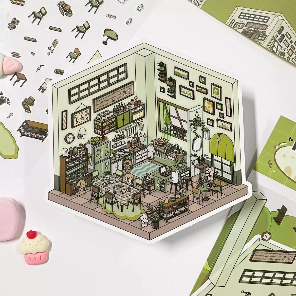 Life Party-DIY 3D Miniatur-Szenenaufkleber