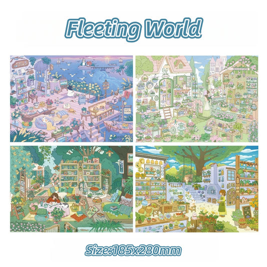 Fleeting World-DIY 3D Miniature Sticker Scene