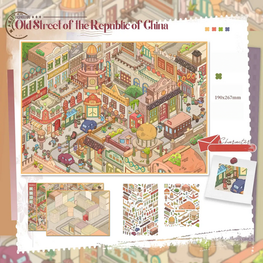 Vintage Block-DIY 3D Miniature Sticker Scene