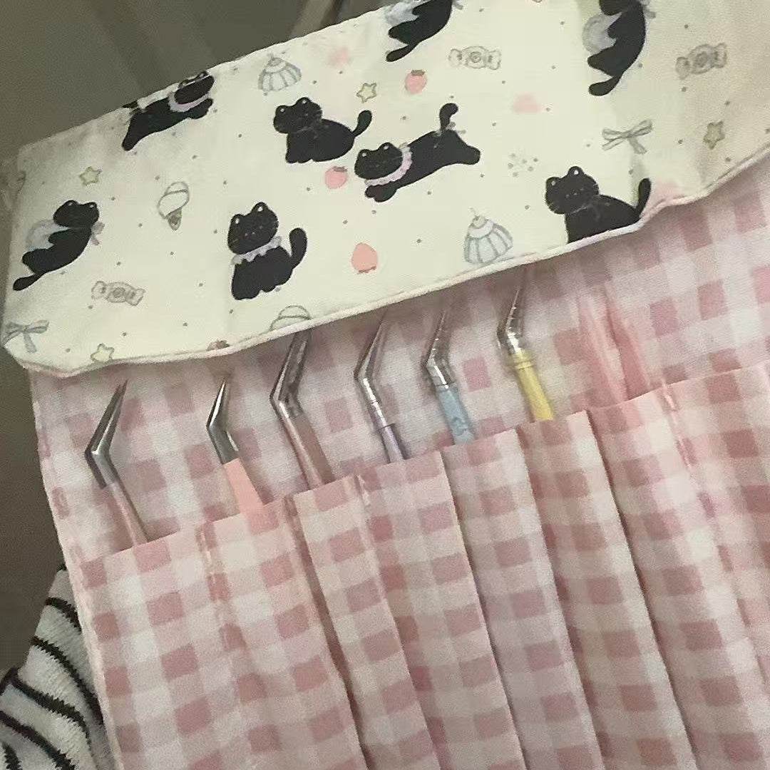 Black Cat-Tweezer Storage Bag(11-Hole)