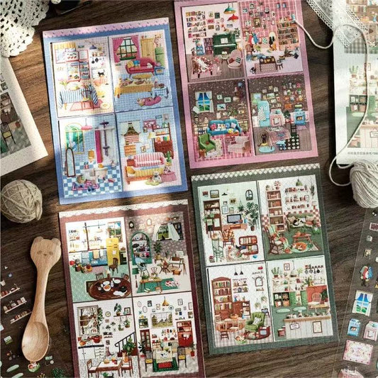 Embroidery Series-DIY 3D Miniature Sticker Scene