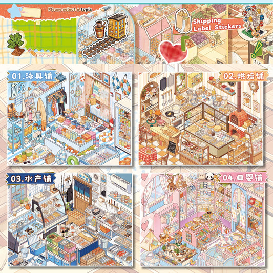 Stock Collection Book-DIY 3D Miniature Sticker Scene Book