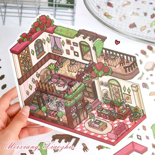 Yard Series Stickers-3D Miniature Scene Sticker