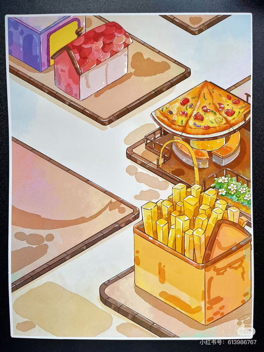 Taste Town-DIY 3D Miniature Scene Sticker