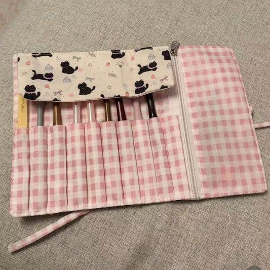 Black Cat-Tweezer Storage Bag(11-Hole)