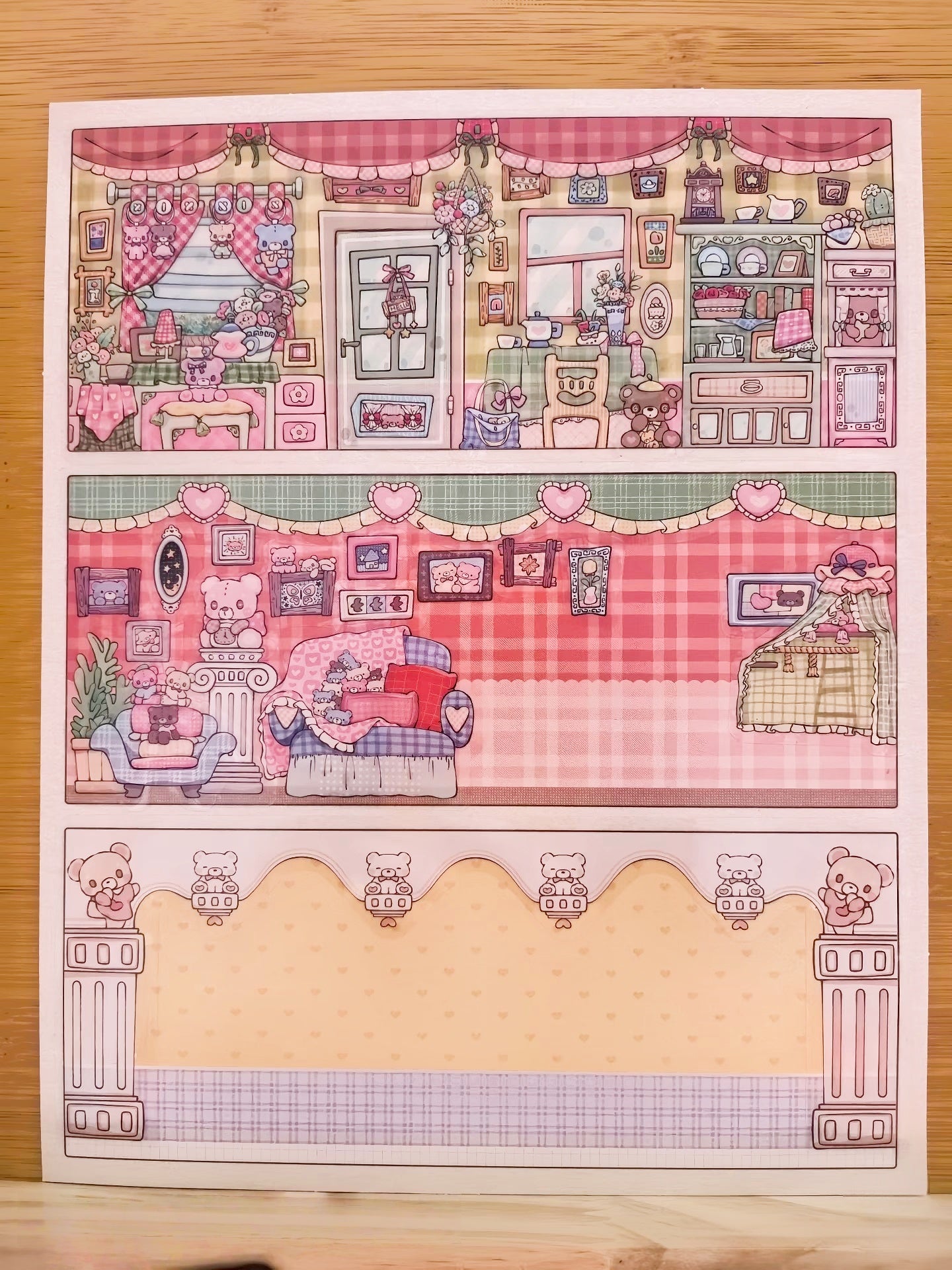 Little Bear's Room-DIY 3D Miniature Scene Sticker