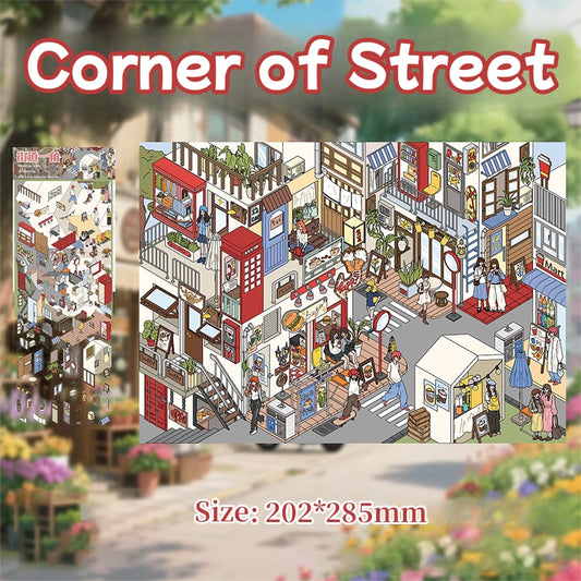 Small Town Weekend-DIY 3D Miniature Scene Sticker
