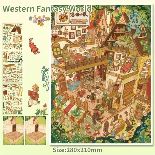Golden Realms-DIY 3D Miniature Sticker Scene