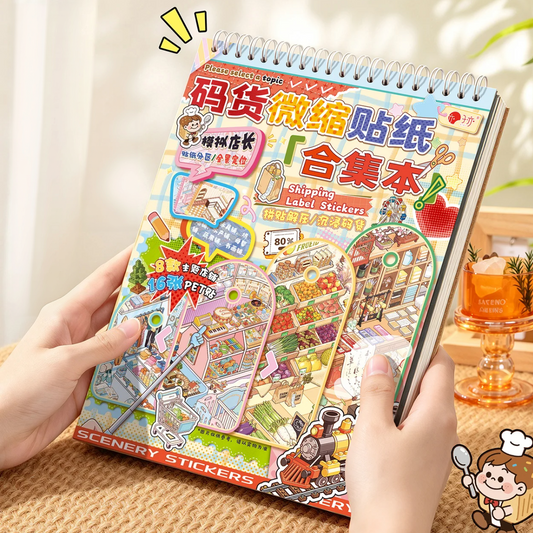 Stock Collection Book-DIY 3D Miniature Sticker Scene  Book