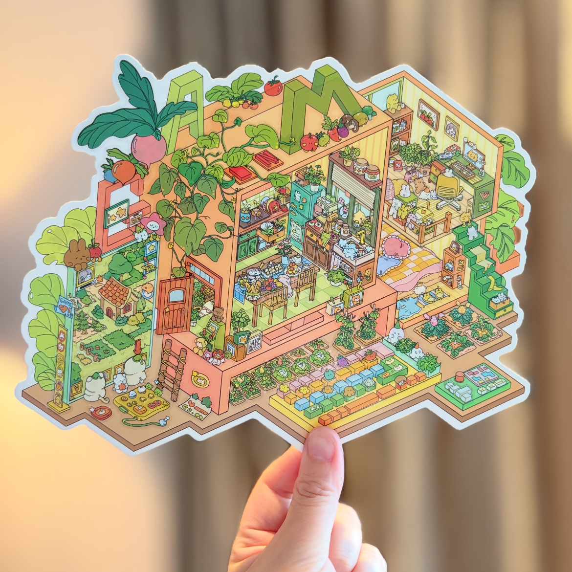 Cooking Kitchen--DIY 3D Miniature Scene Sticker