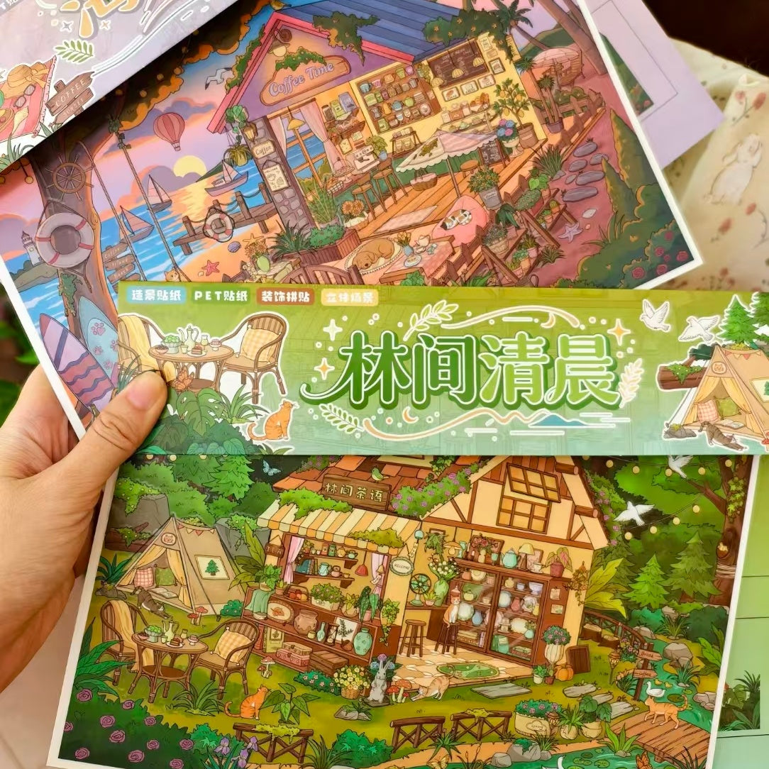 Hours of Serenity-DIY 3D Miniature Sticker Scene