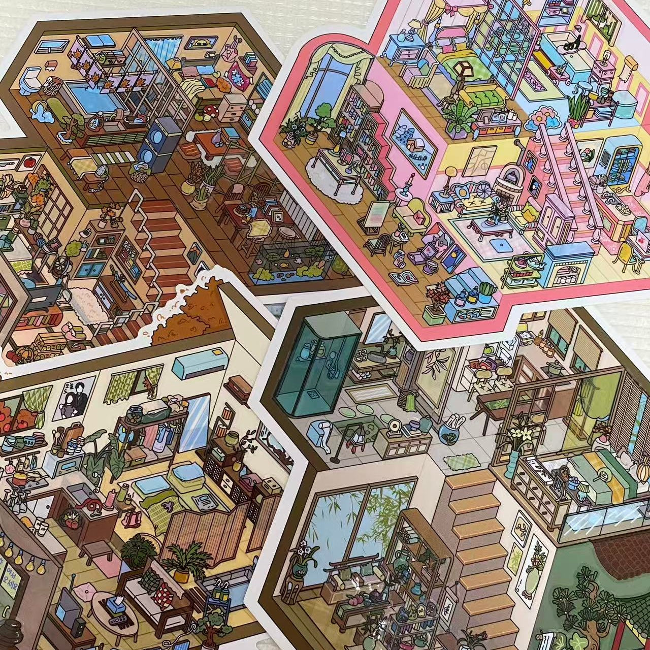 Little house-DIY 3D Miniature Sticker Scene