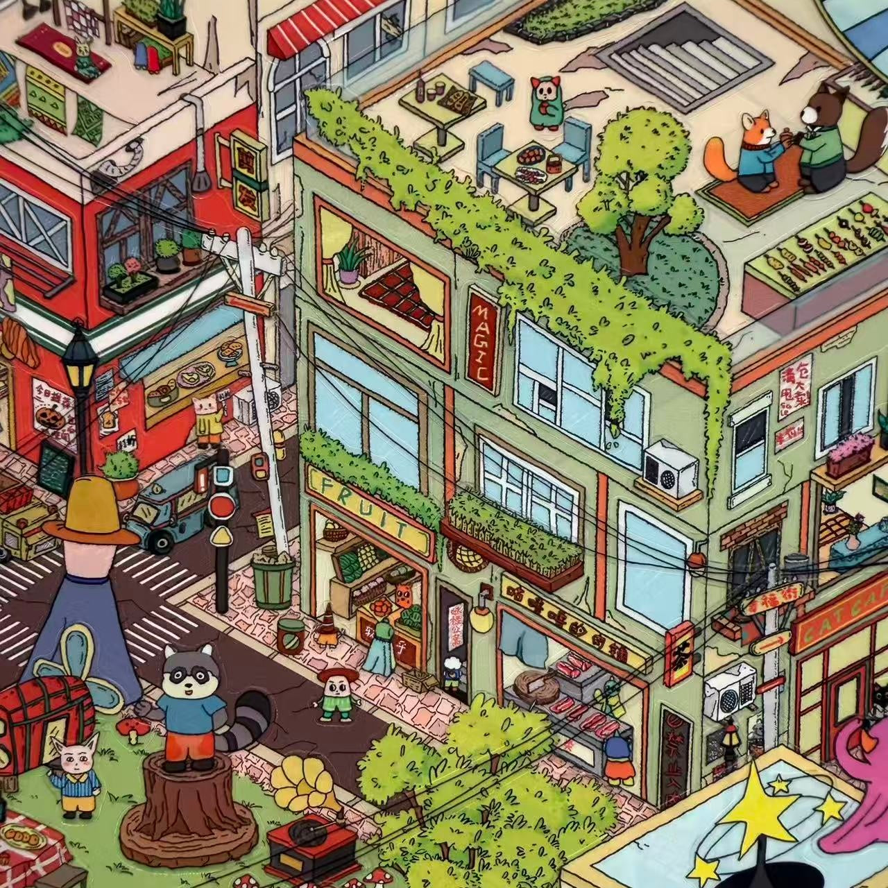 Twilight Hide-DIY 3D Miniature Scene Sticker