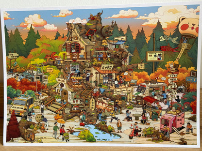 In the Forest-DIY 3D Miniature Sticker Scene