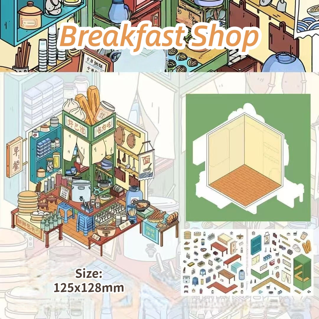 Warm Story-DIY 3D Miniature Scene Sticker