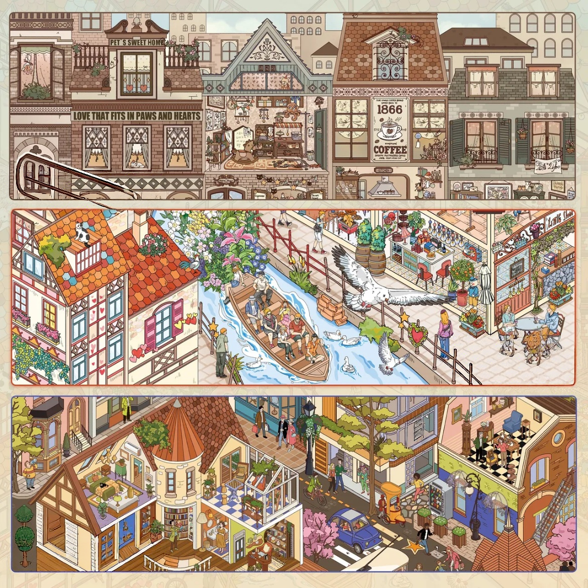 City Walk--DIY 3D Miniature Sticker Scene