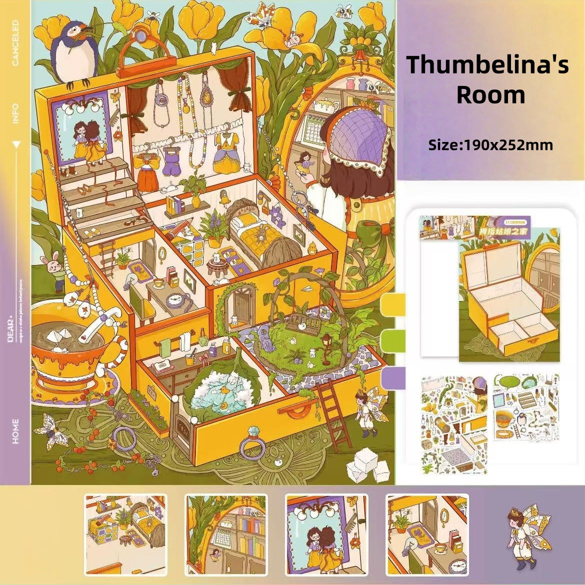 Thumbelina's Room|Meeting in the Sea-DIY 3D Miniature Scenes Sticker