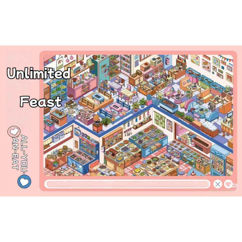 Unlimited feast-DIY 3D Miniature Scene Sticker