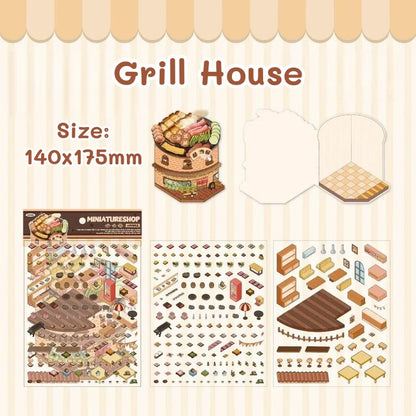 Mini Shop--DIY 3D Miniature Scene Sticker