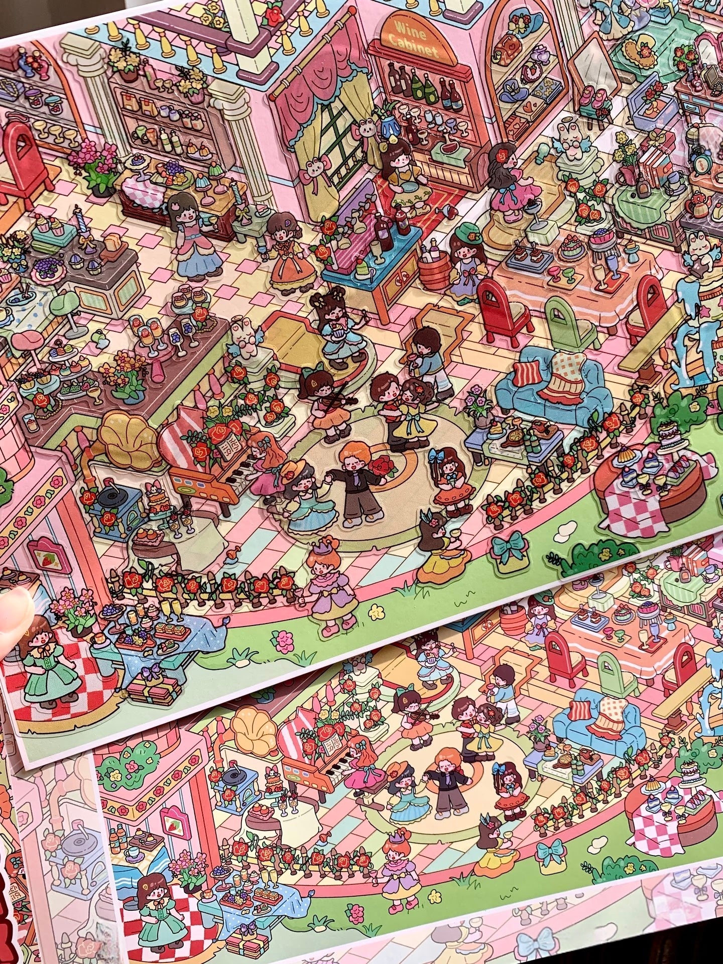 Rose Waltz-DIY 3D Miniature Scene Sticker