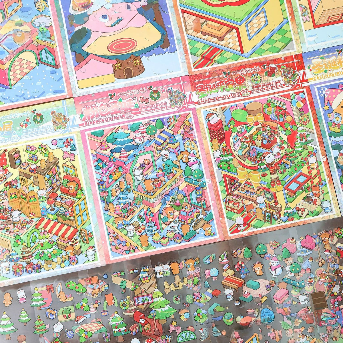 Christmas Collection Book-DIY 3D Miniature Sticker Scene  Book