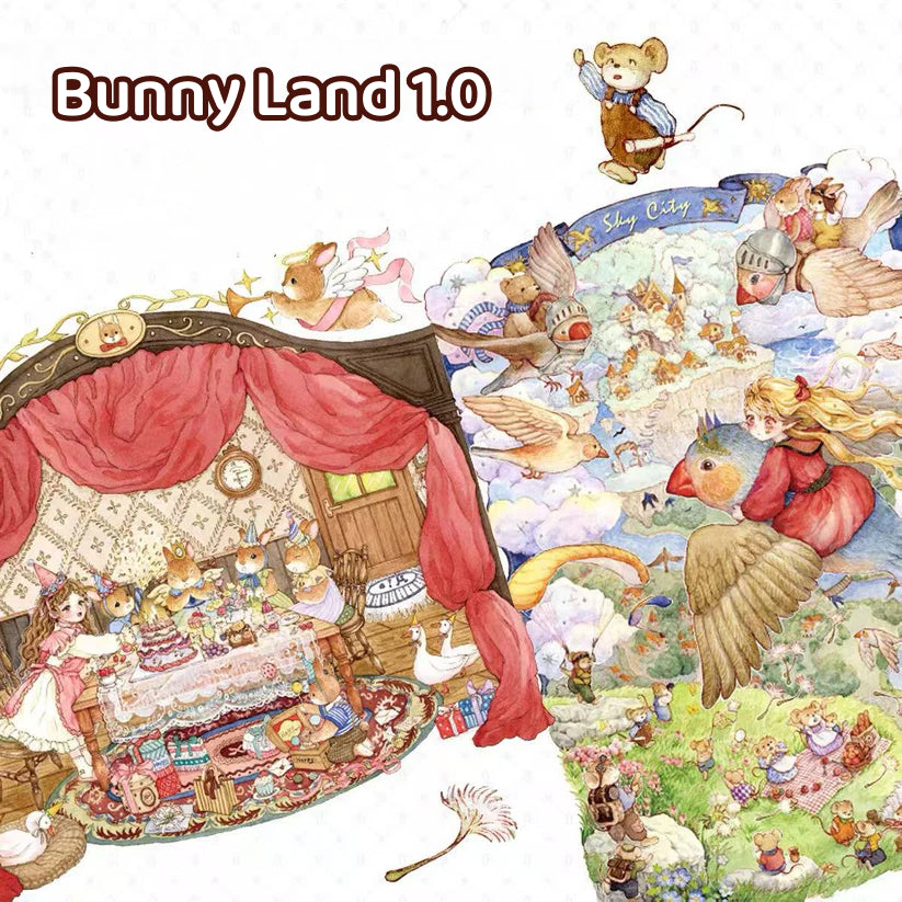 Bunny Land Fairy Tale-DIY 3D Miniature Scene Sticker