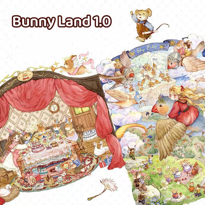 Bunny Land Fairy Tale-DIY 3D Miniature Scene Sticker