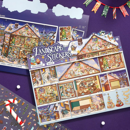 Snow View-DIY 3D Miniature Sticker Scene