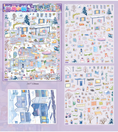 Memory Town--DIY 3D Miniature Scene Sticker