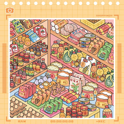 Shelf Display Sticker Book(10 in 1)-DIY 3D Miniature Scene Sticker