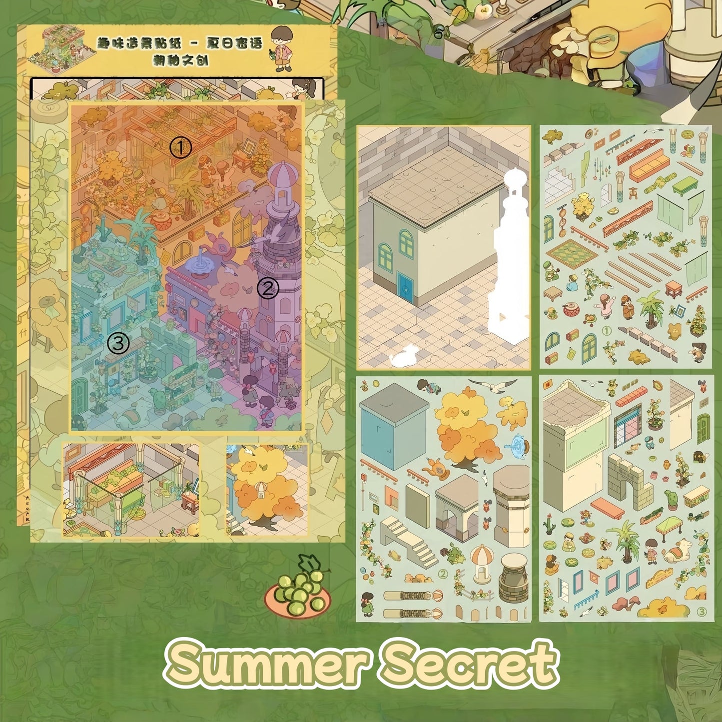Letters of Seasons-DIY 3D Miniature Scene Sticker