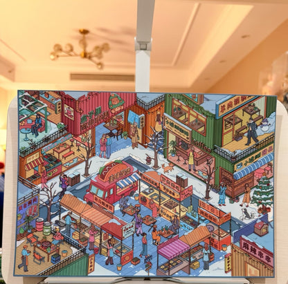 City Life Blocks-DIY 3D Miniature Scene Sticker