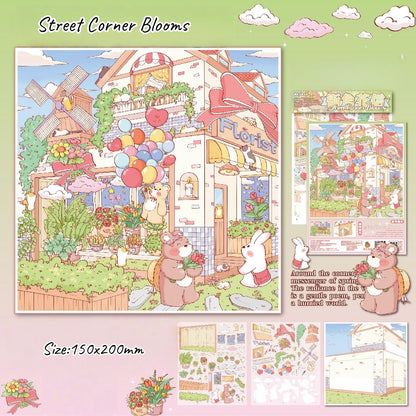 Flower Shop Series-DIY 3D Miniature Scene Sticker