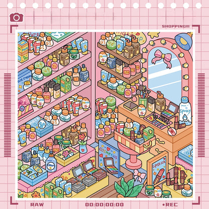 Shelf Display Sticker Book(10 in 1)-DIY 3D Miniature Scene Sticker