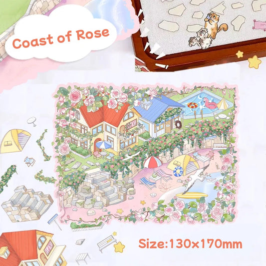 Coast of Rose-DIY 3D Miniature Scene Sticker