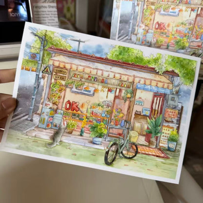 Corner Shop-DIY 3D Miniature Scene Sticker