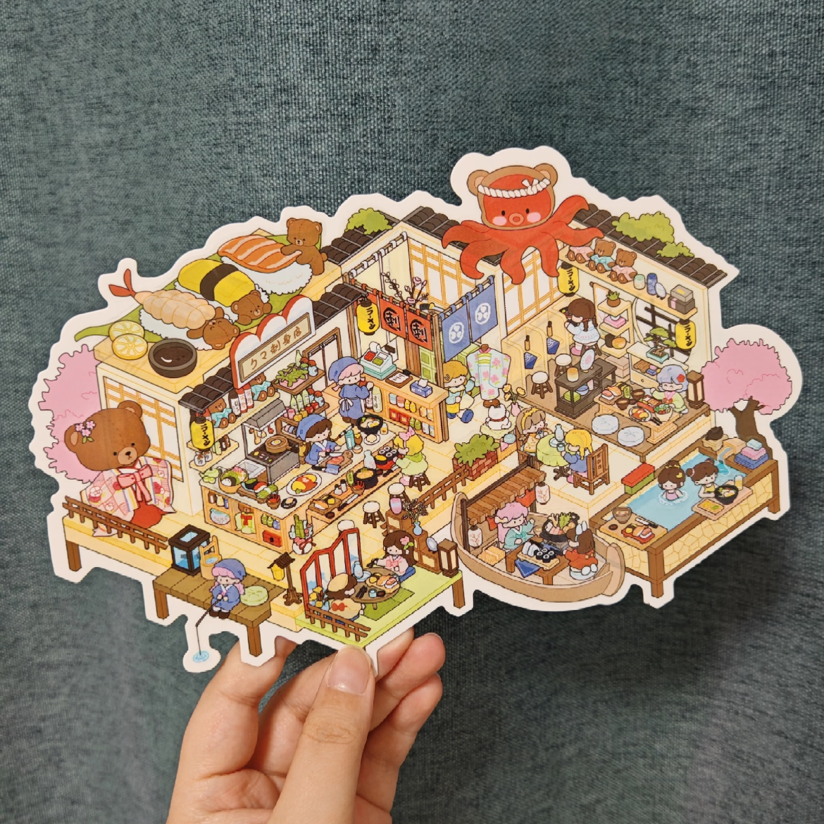 Cute Shop-DIY 3D Scene Sticker-Miniature Scenes